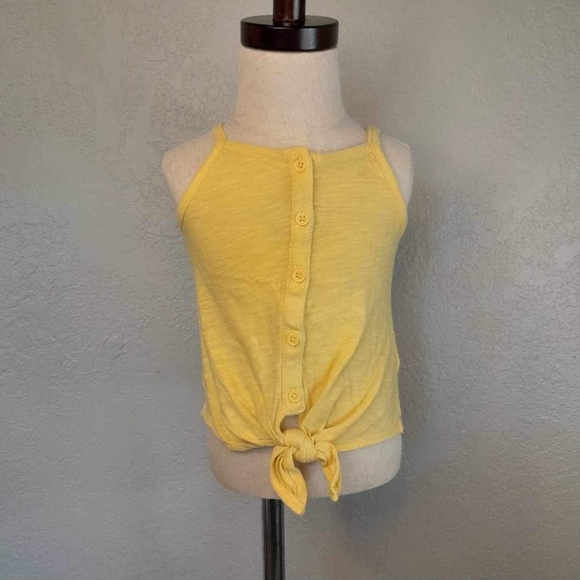 🛍 Old Navy Yellow 18-24 Month Baby Girl Tie Front Tank Top - Picture 4 of 6